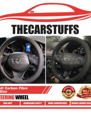 Soft Leather Finishing Classic Black Steering Wheel Cover