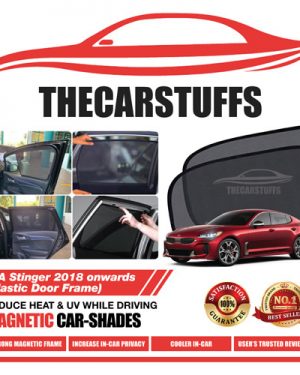 Kia Car Sunshade for Stinger 2018 Onwards (Plastic Door Frame)